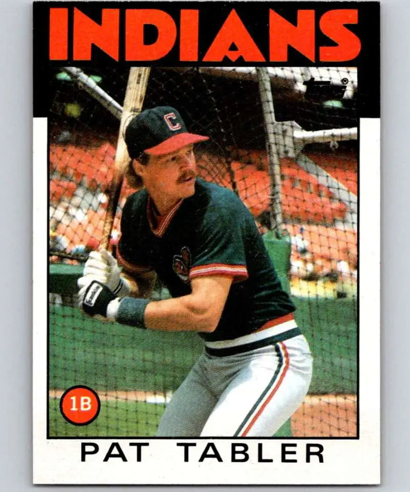 1986 Topps #674 Pat Tabler EX Excellent Cleveland Indians Baseball Card - Baseball Card Single