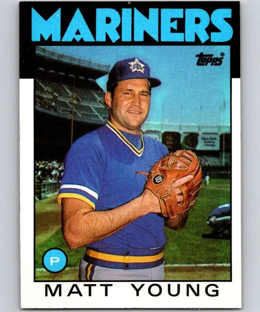 1986 Topps #676 Matt Young EX Excellent Seattle Mariners Baseball Card - Baseball Card Single