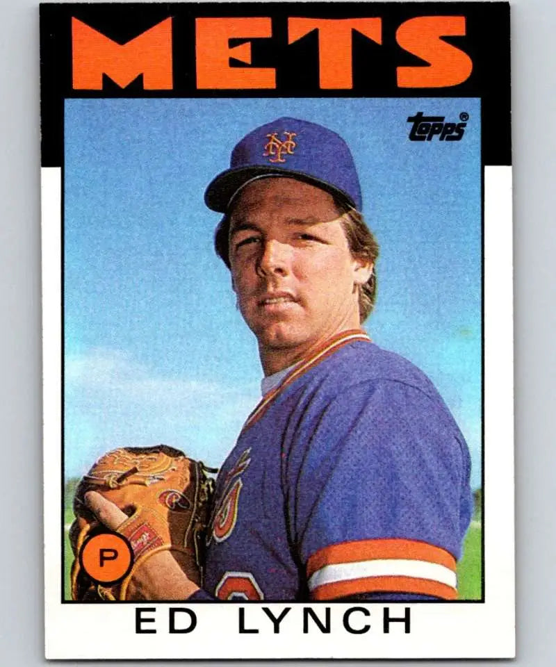 1986 Topps #68 Ed Lynch EX Excellent New York Mets Baseball Card - Baseball Card Single