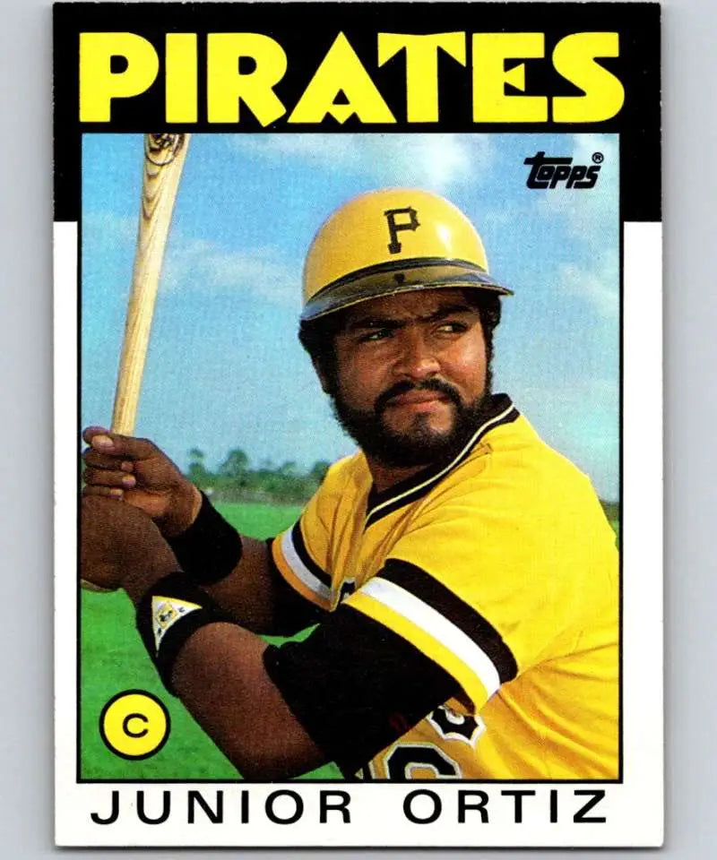 1986 Topps #682 Junior Ortiz EX Excellent Pittsburgh Pirates Baseball Card - Baseball Card Single