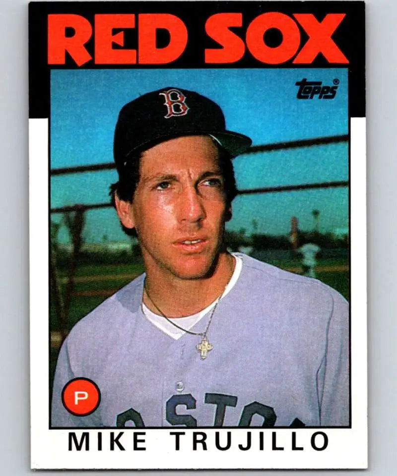 1986 Topps #687 Mike Trujillo EX Excellent Boston Red Sox Baseball Card - Baseball Card Single