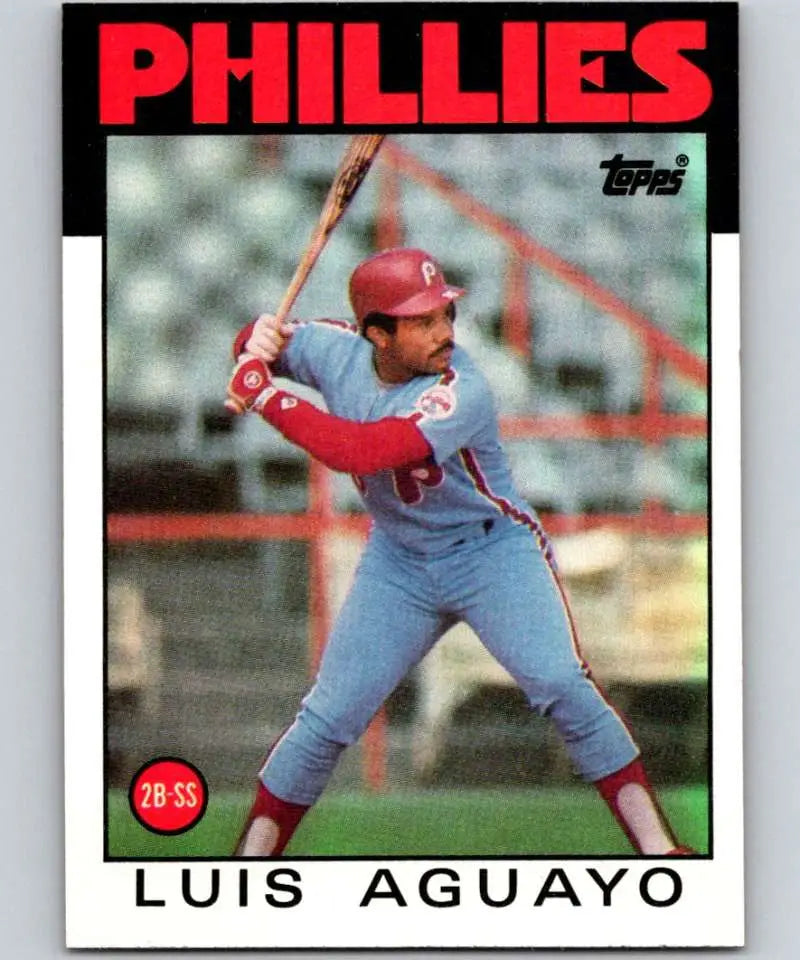 1986 Topps #69 Luis Aguayo EX Excellent Philadelphia Phillies Baseball Card - Baseball Card Single