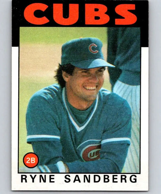 1986 Topps #690 Ryne Sandberg EX Excellent Chicago Cubs Baseball Card - Baseball Card Single