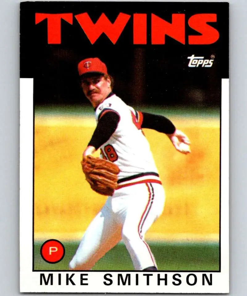 1986 Topps #695 Mike Smithson EX Excellent Minnesota Twins Baseball Card - Baseball Card Single