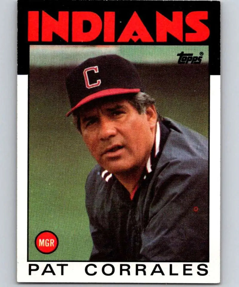 1986 Topps #699 Pat Corrales EX Excellent Cleveland Indians Baseball Card - Baseball Card Single