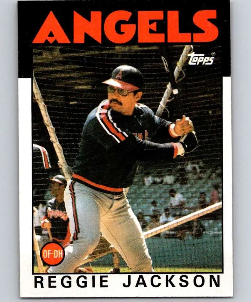 1986 Topps #700 Reggie Jackson EX Excellent California Angels Baseball Card - Baseball Card Single