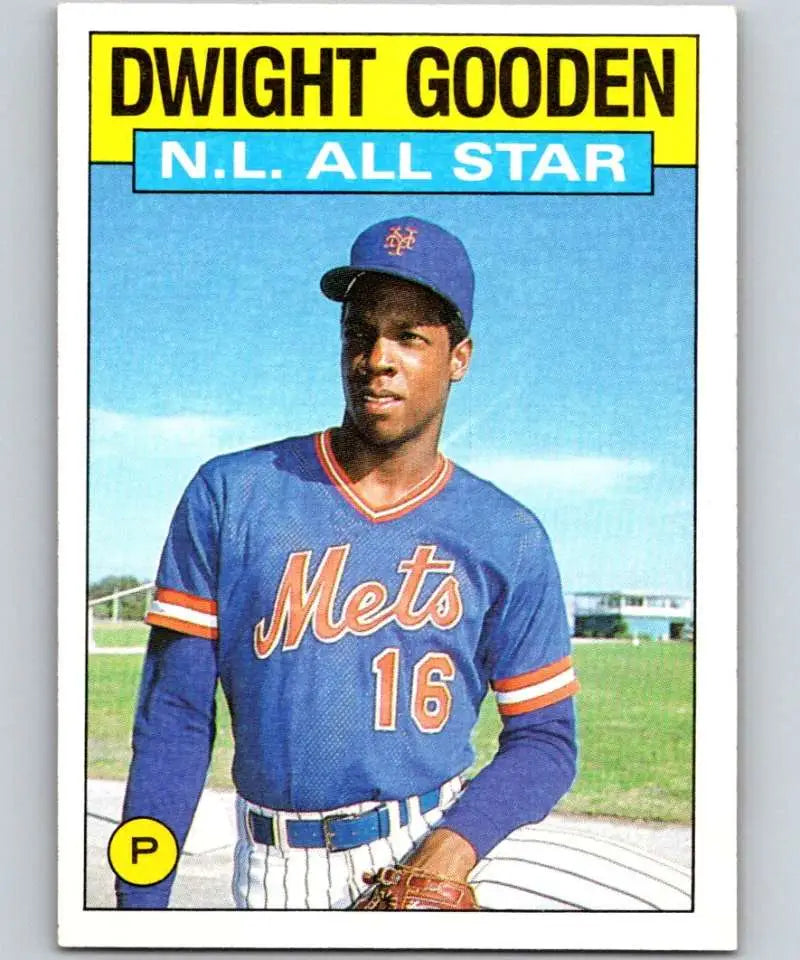 1986 Topps #709 Dwight Gooden EX Excellent New York Mets Baseball Card - Baseball Card Single
