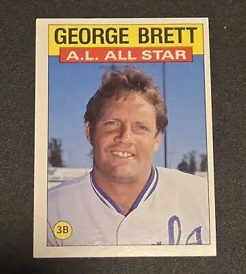 1986 Topps #714 George Brett baseball card featuring legendary player George Brett