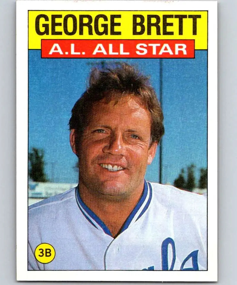 1986 Topps #714 George Brett EX Excellent Kansas City Royals Baseball Card - Baseball Card Single