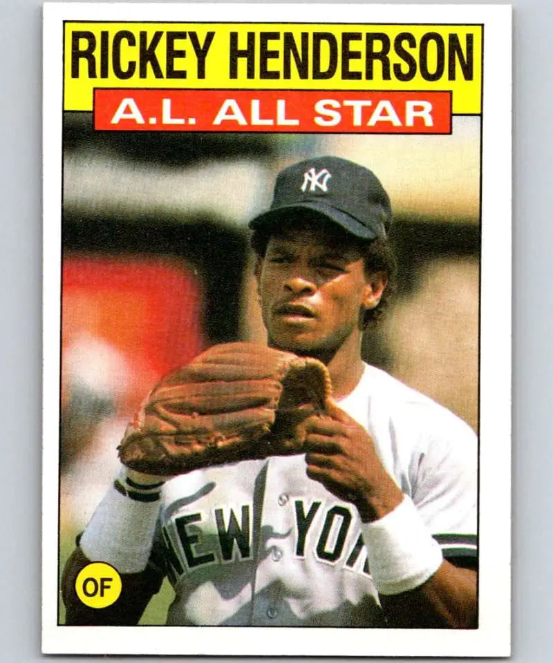 1986 Topps #716 Rickey Henderson EX Excellent New York Yankees Baseball Card - Baseball Card Single