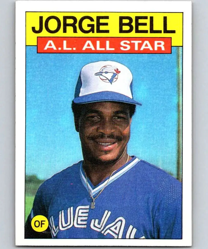 1986 Topps #718 Jorge Bell EX Excellent Toronto Blue Jays Baseball Card - Baseball Card Single