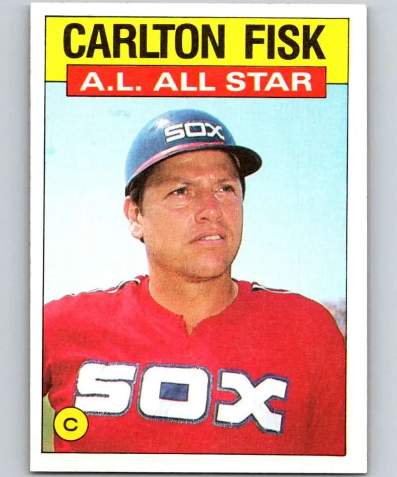 1986 Topps #719 Carlton Fisk EX Excellent Chicago White Sox Baseball Card - Baseball Card Single