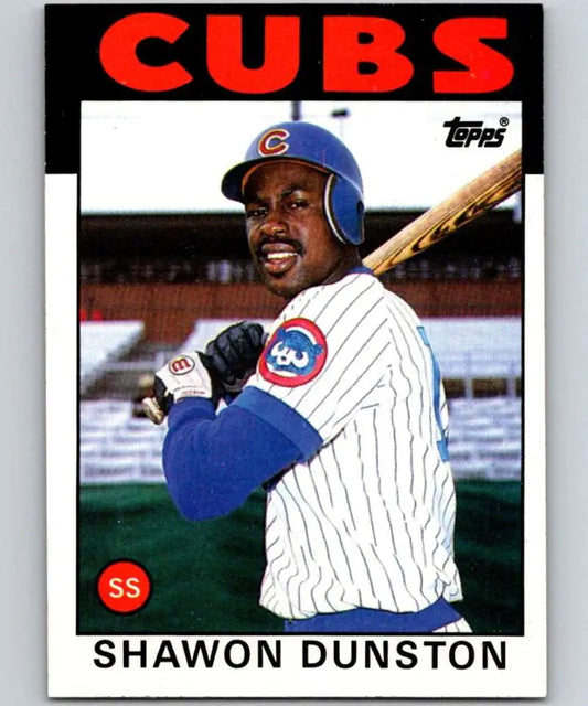 1986 Topps #72 Shawon Dunston EX Excellent Chicago Cubs Baseball Card - Baseball Card Single