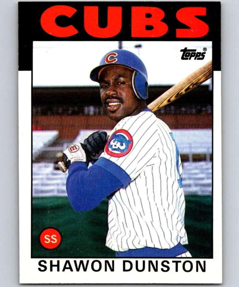 1986 Topps #72 Shawon Dunston EX Excellent Chicago Cubs Baseball Card - Baseball Card Single