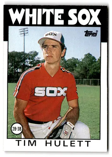 1986 Topps Tim Hulett White Sox baseball card with original gloss ID 77365