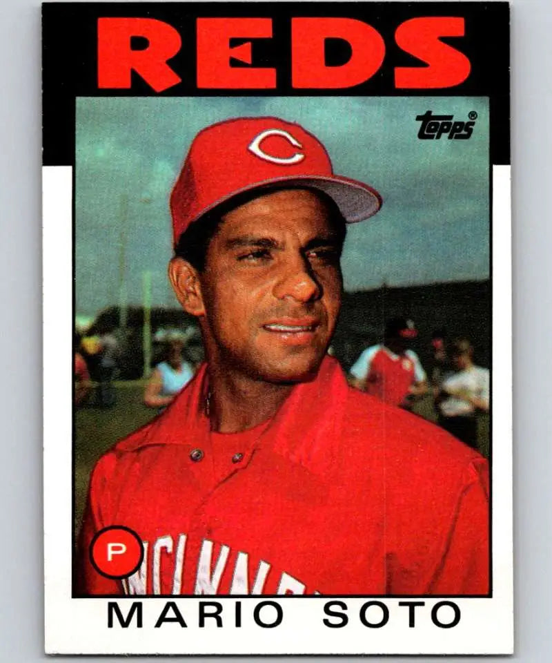 1986 Topps #725 Mario Soto EX Excellent Cincinnati Reds Baseball Card - Baseball Card Single