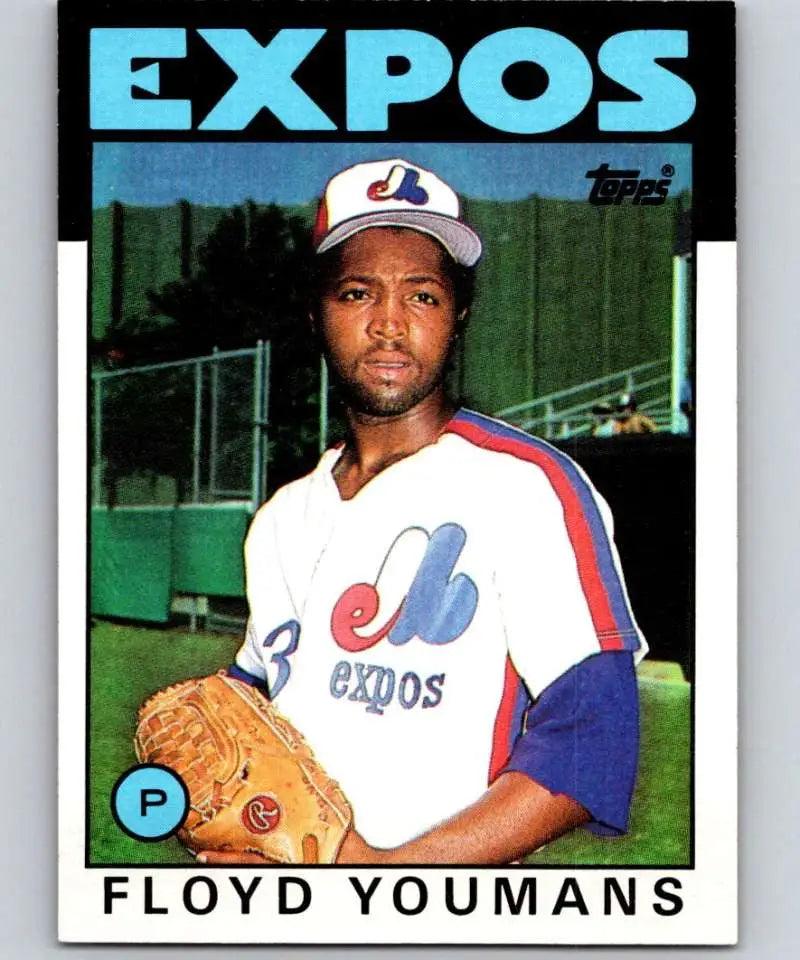 1986 Topps #732 Floyd Youmans EX Excellent Montreal Expos Baseball Card - Baseball Card Single
