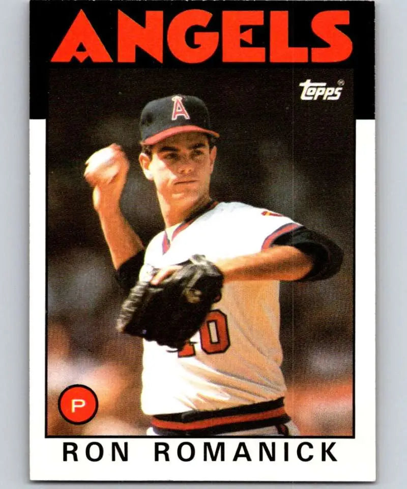 1986 Topps #733 Ron Romanick EX Excellent California Angels Baseball Card - Baseball Card Single