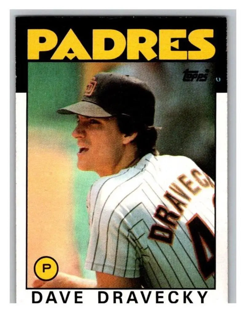 1986 Topps #735 Dave Dravecky EX Excellent San Diego Padres Baseball Card - Baseball Card Single