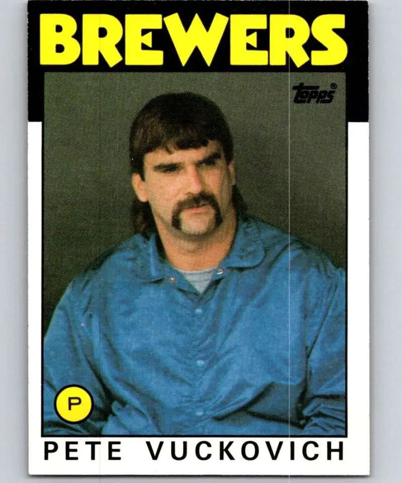 1986 Topps #737 Pete Vuckovich EX Excellent Milwaukee Brewers Baseball Card - Baseball Card Single
