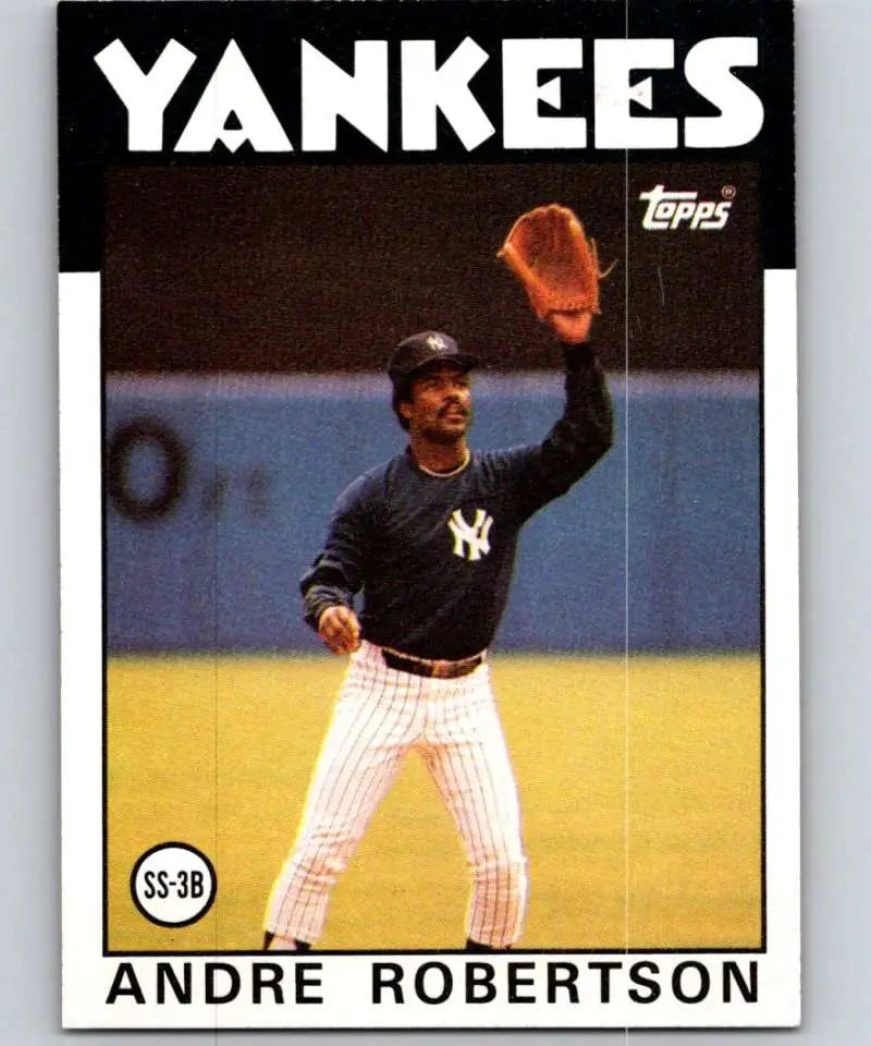 1986 Topps #738 Andre Robertson EX Excellent New York Yankees Baseball Card - Baseball Card Single