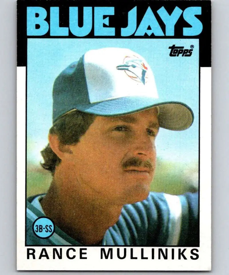 1986 Topps #74 Rance Mulliniks EX Excellent Toronto Blue Jays Baseball Card - Baseball Card Single