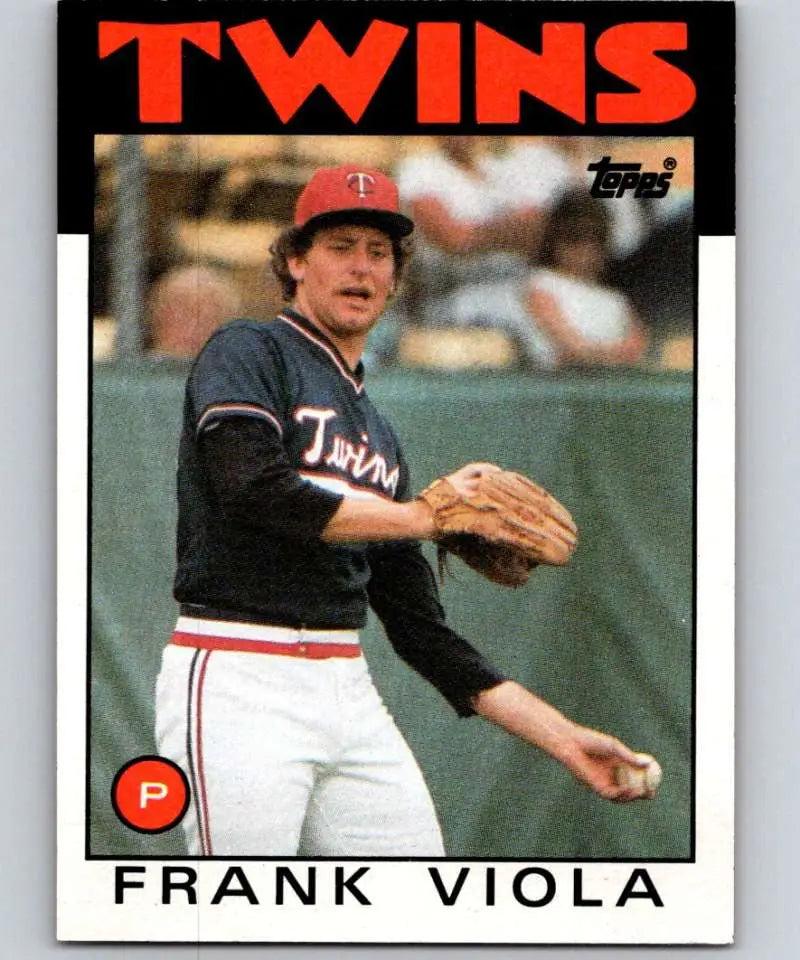 1986 Topps #742 Frank Viola EX Excellent Minnesota Twins Baseball Card - Baseball Card Single