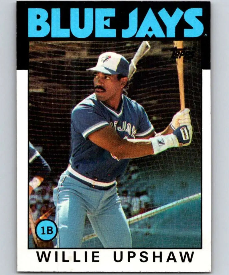 1986 Topps #745 Willie Upshaw EX Excellent Toronto Blue Jays Baseball Card - Baseball Card Single