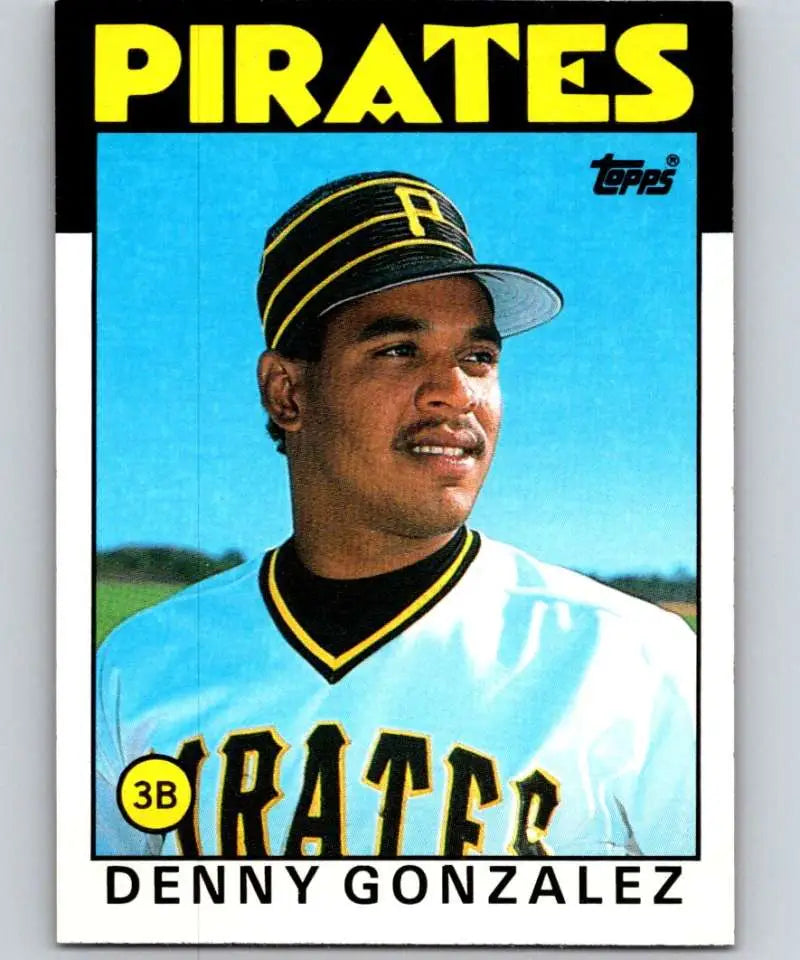 1986 Topps #746 Denny Gonzalez EX Excellent Pittsburgh Pirates Baseball Card - Baseball Card Single