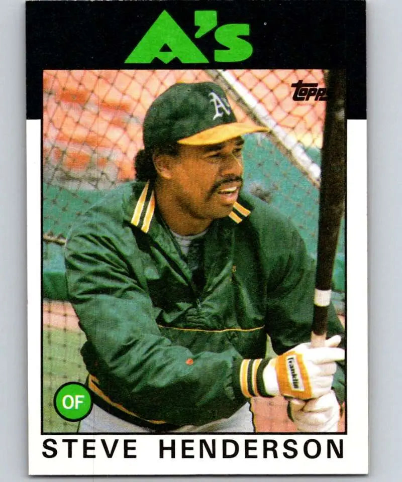 1986 Topps #748 Steve Henderson EX Excellent Oakland Athletics Baseball Card - Baseball Card Single