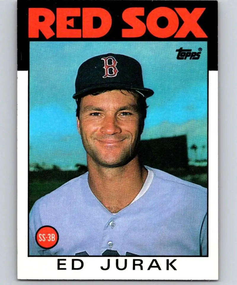 1986 Topps #749 Ed Jurak EX Excellent Boston Red Sox Baseball Card - Baseball Card Single