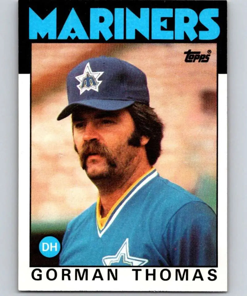 1986 Topps #750 Gorman Thomas EX Excellent Seattle Mariners Baseball Card - Baseball Card Single