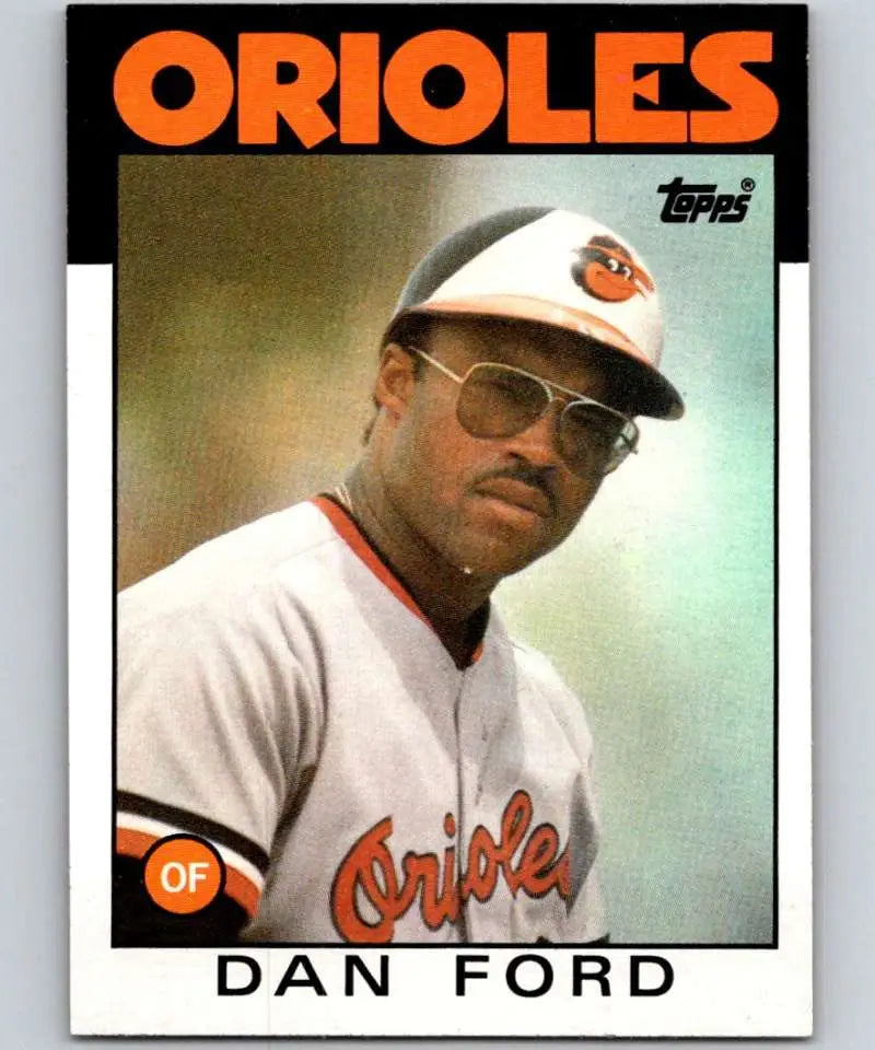 1986 Topps #753 Dan Ford EX Excellent Baltimore Orioles Baseball Card - Baseball Card Single