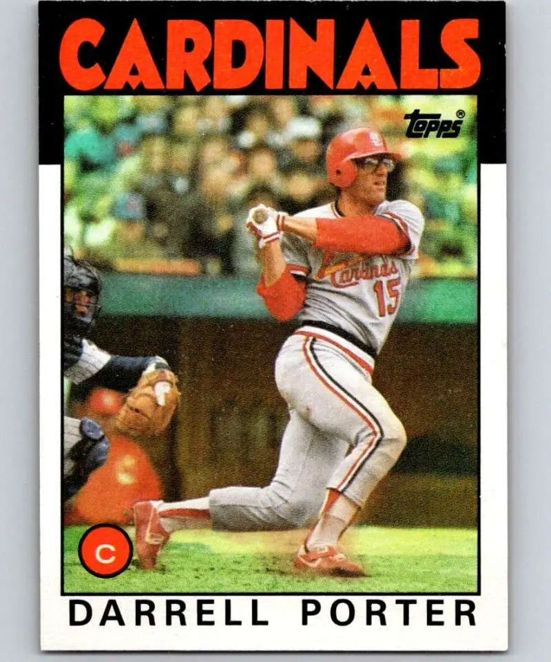 1986 Topps #757 Darrell Porter EX Excellent St. Louis Cardinals Baseball Card - Baseball Card Single