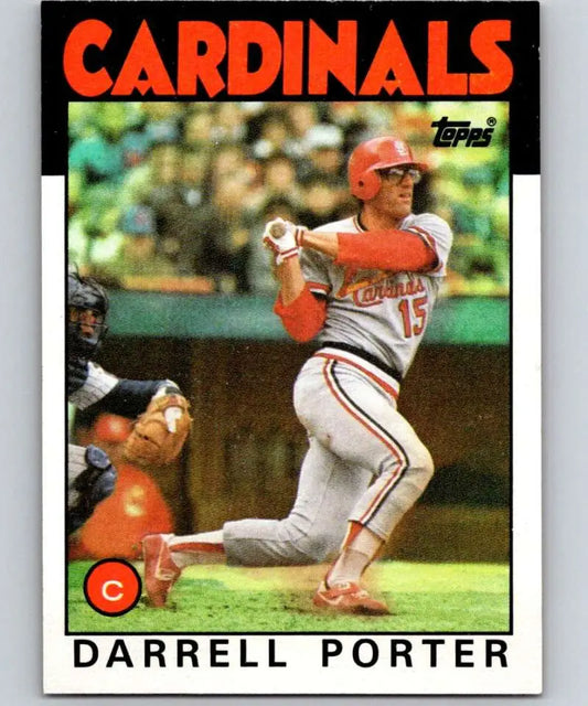 1986 Topps #757 Darrell Porter EX Excellent St. Louis Cardinals Baseball Card - Baseball Card Single