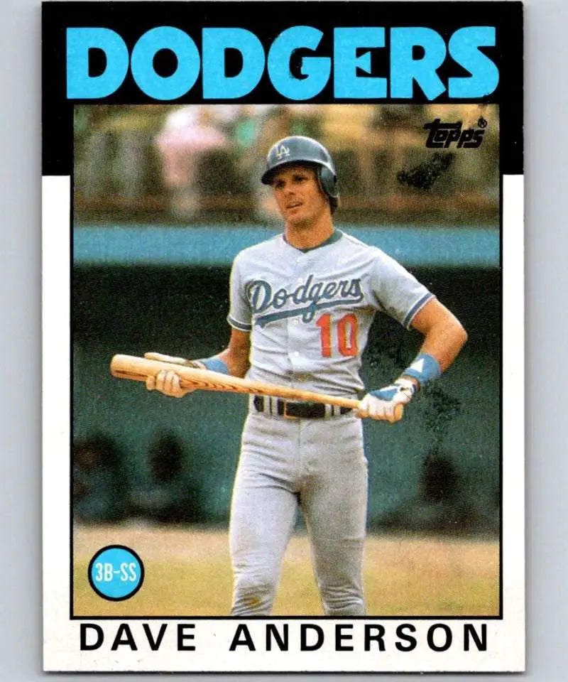 1986 Topps #758 Dave Anderson EX Excellent Los Angeles Dodgers Baseball Card - Baseball Card Single