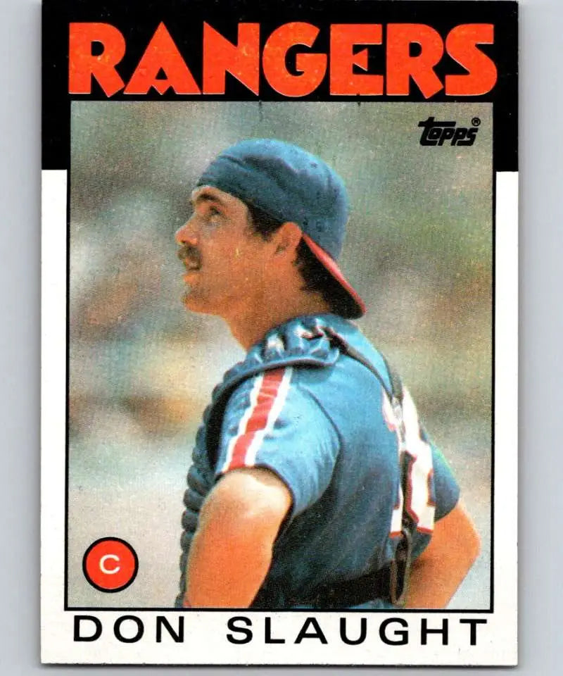 1986 Topps #761 Don Slaught EX Excellent Texas Rangers Baseball Card - Baseball Card Single