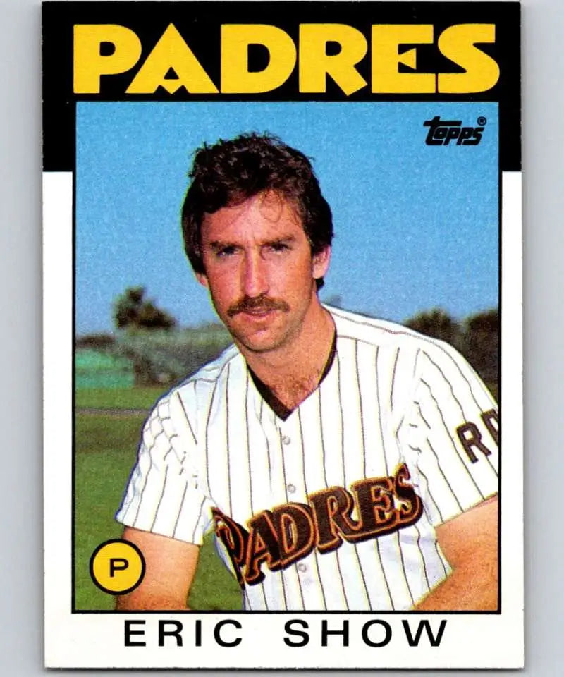 1986 Topps #762 Eric Show EX Excellent San Diego Padres Baseball Card - Baseball Card Single
