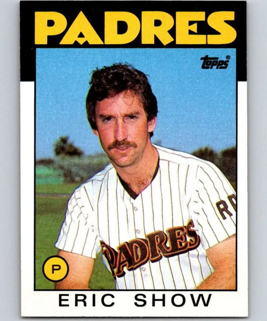 1986 Topps #762 Eric Show EX Excellent San Diego Padres Baseball Card - Baseball Card Single
