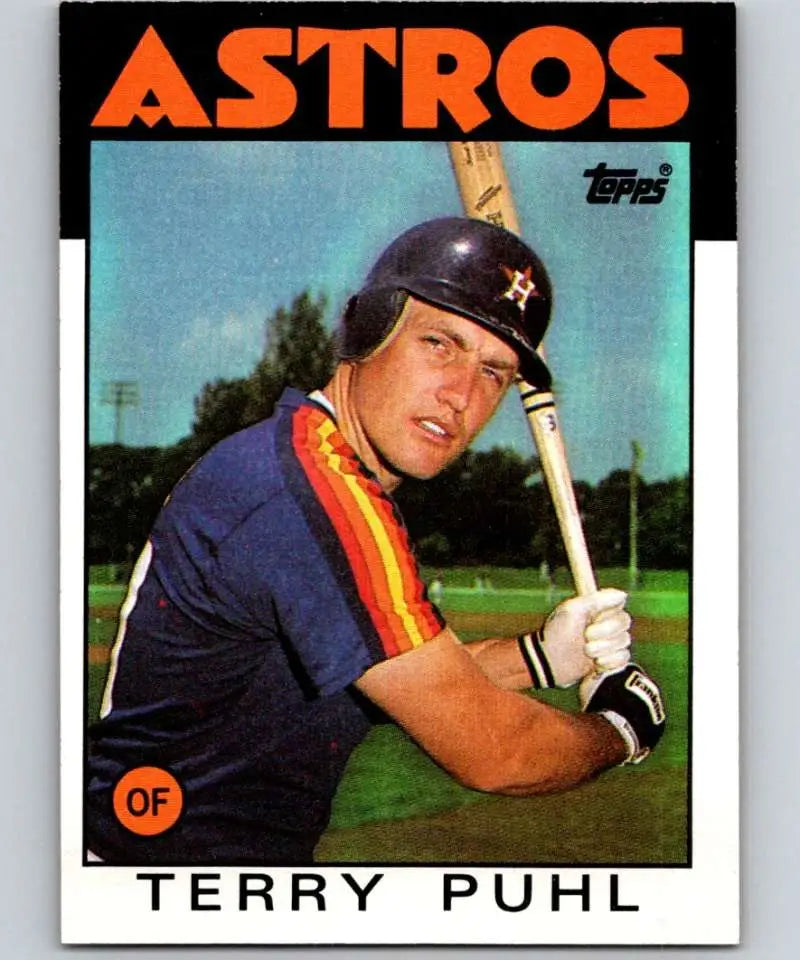1986 Topps #763 Terry Puhl EX Excellent Houston Astros Baseball Card - Baseball Card Single