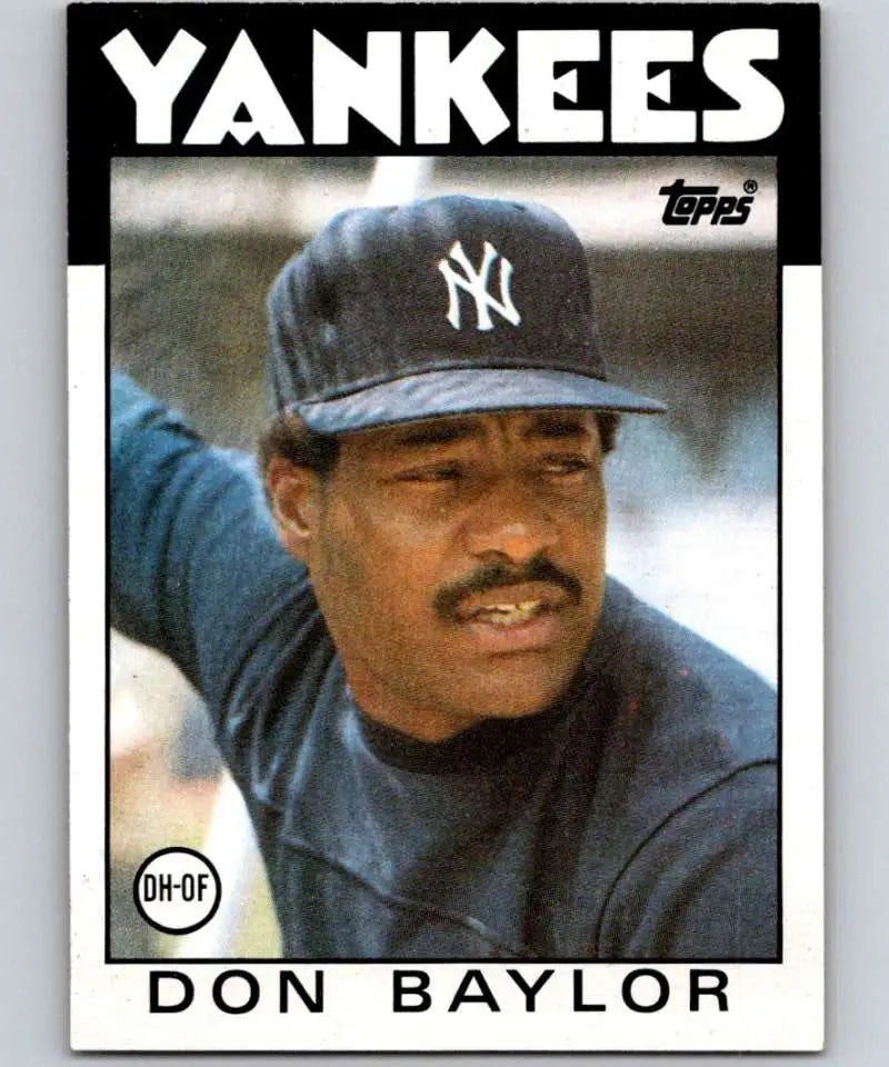 1986 Topps #765 Don Baylor EX Excellent New York Yankees Baseball Card - Baseball Card Single