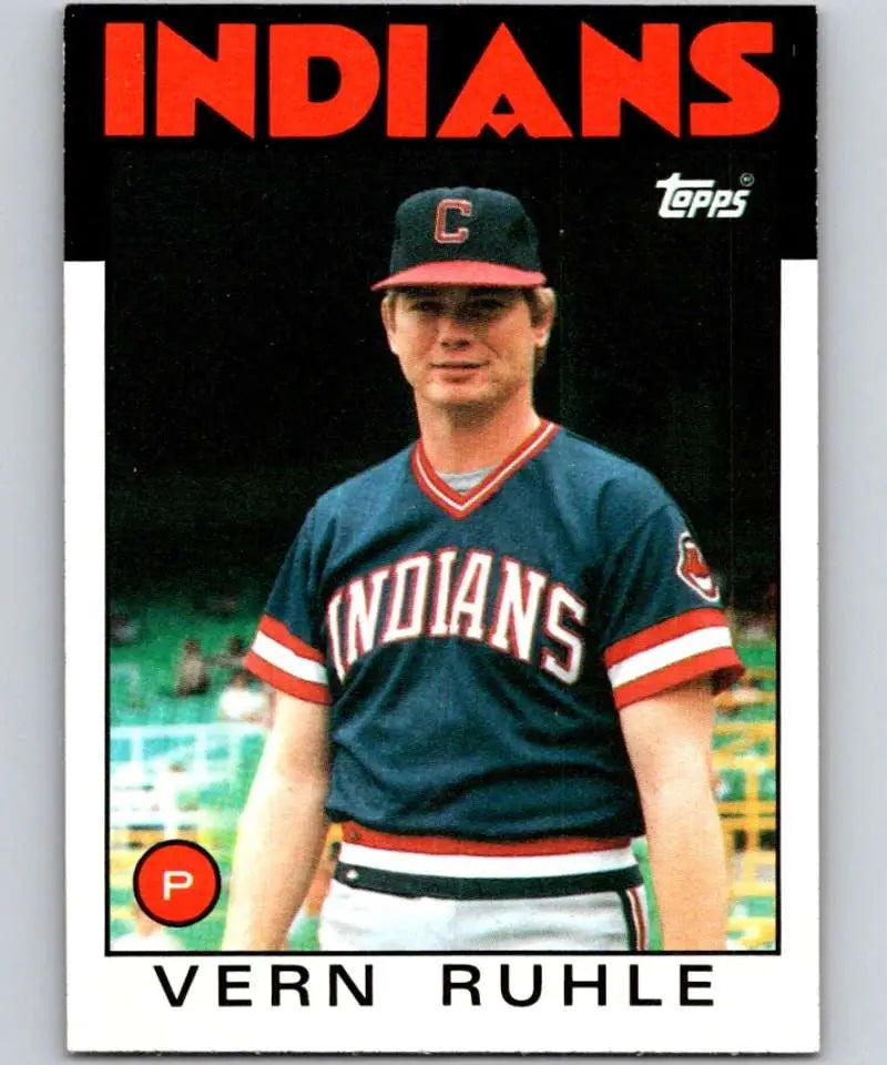 1986 Topps #768 Vern Ruhle EX Excellent Cleveland Indians Baseball Card - Baseball Card Single