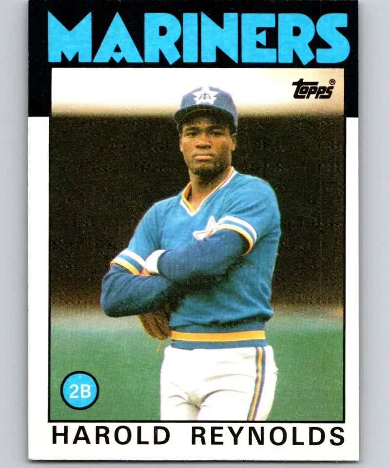 1986 Topps #769 Harold Reynolds EX Excellent RC Rookie Seattle Mariners Baseball Card - Baseball Card Single