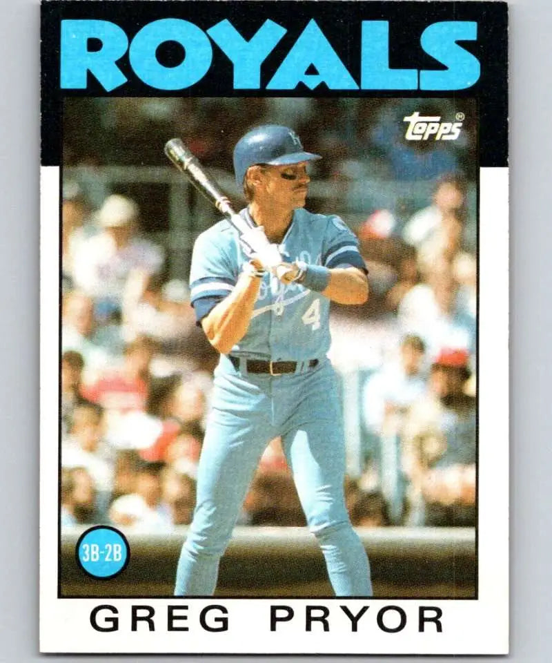 1986 Topps #773 Greg Pryor EX Excellent Kansas City Royals Baseball Card - Baseball Card Single