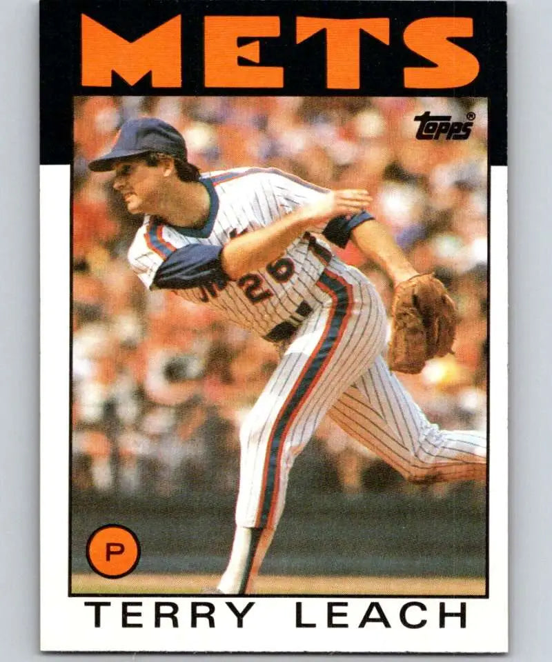 1986 Topps #774 Terry Leach EX Excellent New York Mets Baseball Card - Baseball Card Single