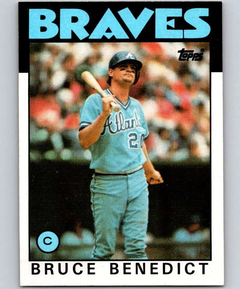 1986 Topps #78 Bruce Benedict EX Excellent Atlanta Braves Baseball Card - Baseball Card Single