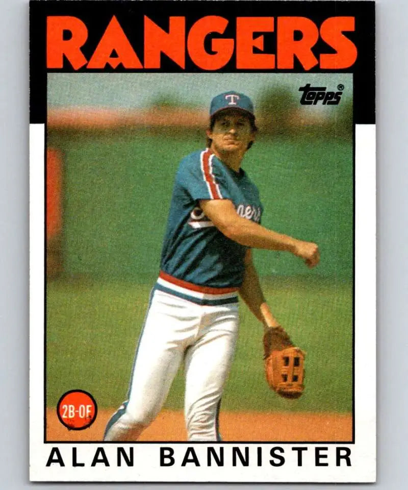 1986 Topps #784 Alan Bannister EX Excellent Texas Rangers Baseball Card - Baseball Card Single
