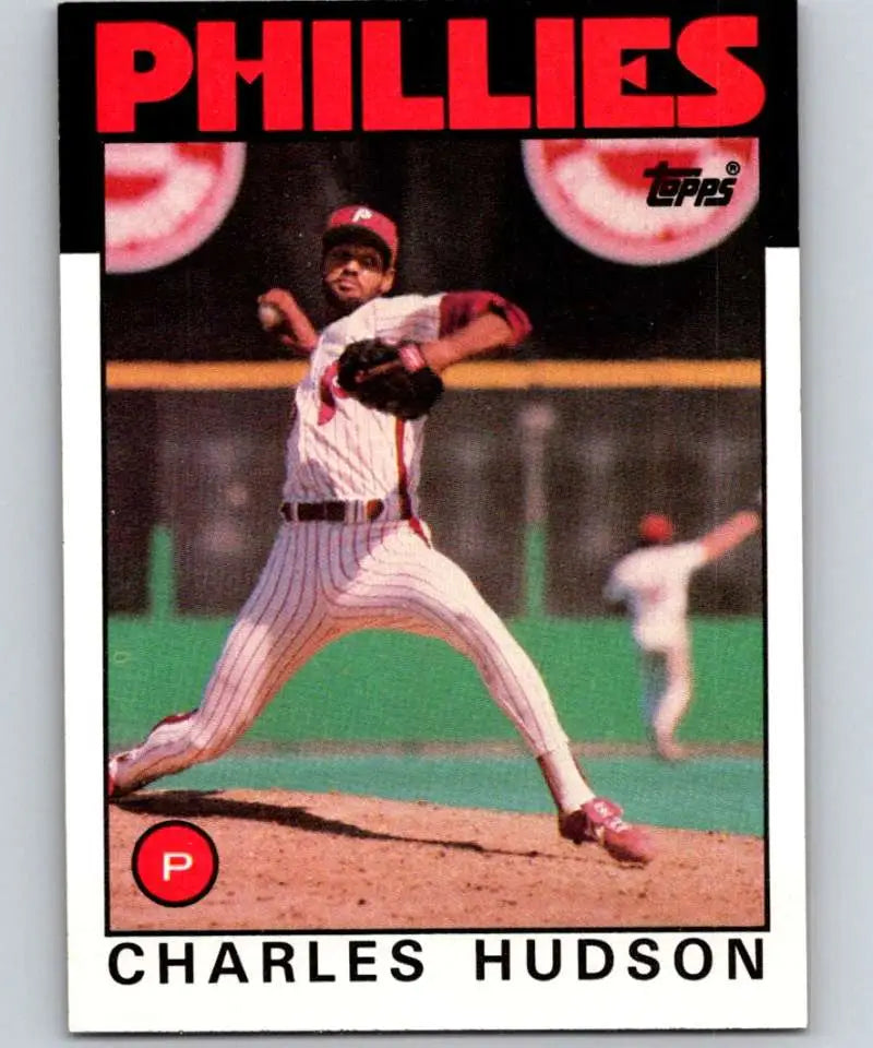 1986 Topps #792 Charles Hudson EX Excellent Philadelphia Phillies Baseball Card - Baseball Card Single