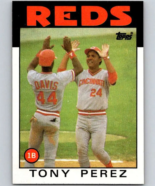 1986 Topps #85 Tony Perez EX Excellent Cincinnati Reds Baseball Card - Baseball Card Single