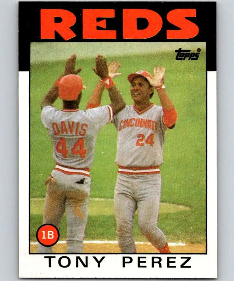 1986 Topps #85 Tony Perez EX Excellent Cincinnati Reds Baseball Card - Baseball Card Single